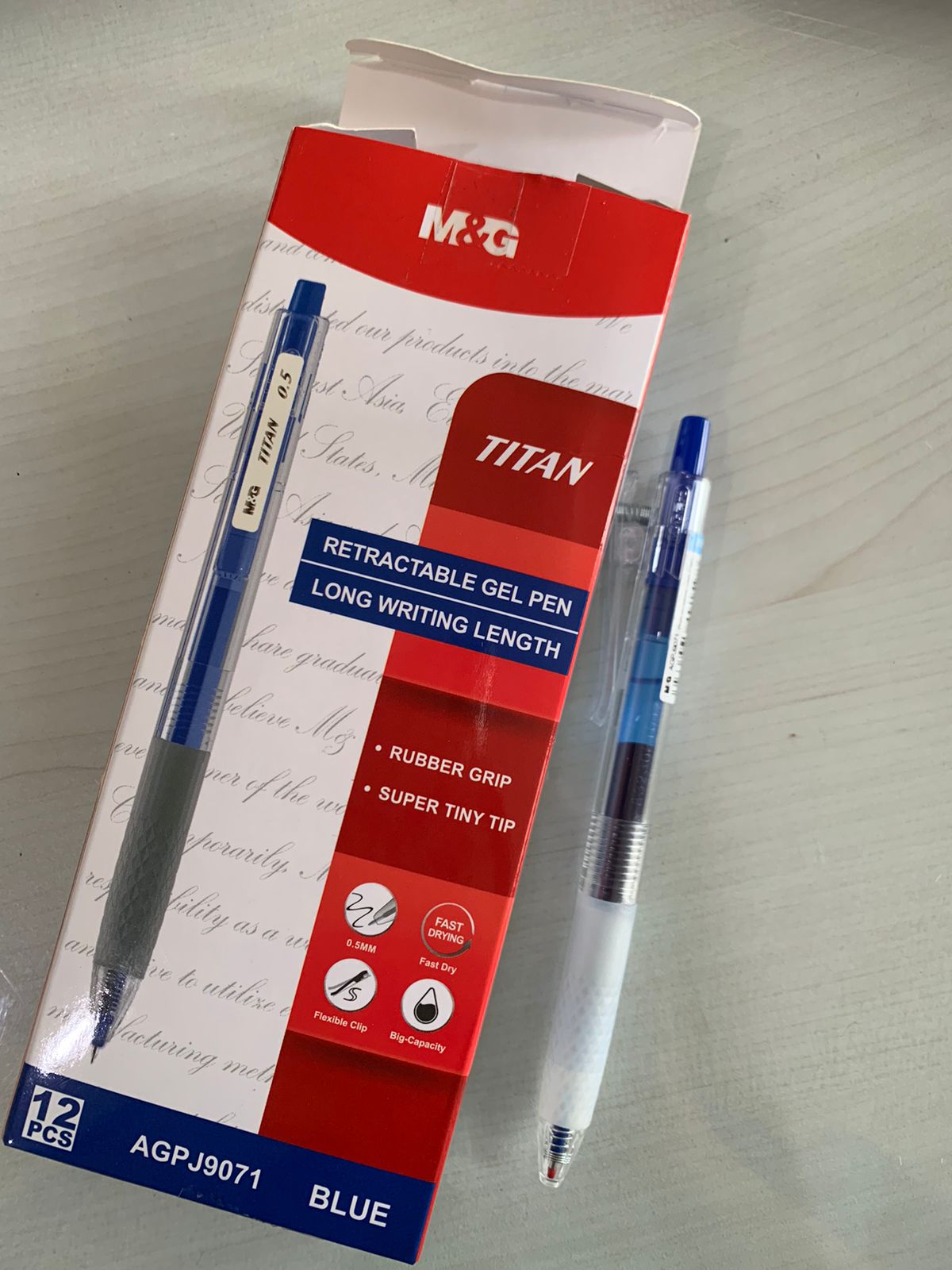 Ballpoint M G Titan Gel 0 5 Blue Spt Zebra Sarasa Antero