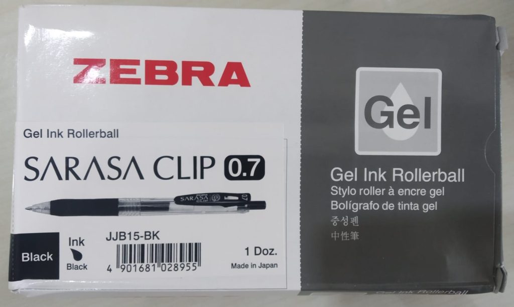 Ballpoint Zebra Sarasa 0,7 Hitam Isi 12 – Antero Stationery Shop