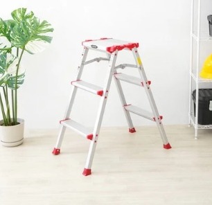 Fixsteps Tangga Lipat Aluminium 3 Step - Merah